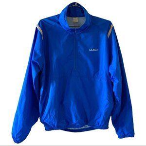 L.L BEAN WINDBREAKER BLUE JACKET VINTAGE COAT LIGHTWEIGHT UNISEX WOMEN  MEDIUM